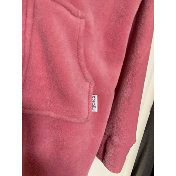 Hoodie Footie Pajamagram Her Size S M 1 Piece Hooded Faux Fur Bodysuit Pajamas T - Picture 2 of 6